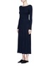 Front View - Click To Enlarge - ELIZABETH AND JAMES - 'Caden' tie back rib knit dress