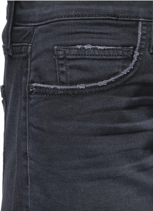 Detail View - Click To Enlarge - CURRENT/ELLIOTT - 'The Gam' washed frayed denim shorts