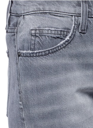 Detail View - Click To Enlarge - CURRENT/ELLIOTT - 'The Fling' knee slit cropped boyfriend jeans