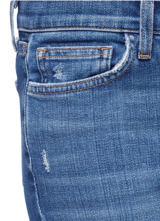 Detail View - Click To Enlarge - L'AGENCE - 'The Marcelle' distressed cropped jeans