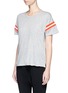 Front View - Click To Enlarge - RAG & BONE - Stripe panel Pima cotton T-shirt