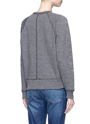 Back View - Click To Enlarge - RAG & BONE - Eyelet raglan sleeve French terry sweatshirt