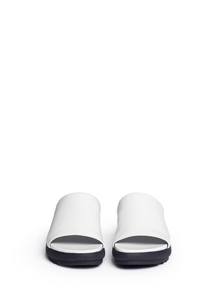 Front View - Click To Enlarge - ATELJÉ 71 - 'Cajsa' leather platform slide sandals