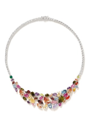 Main View - Click To Enlarge - CZ BY KENNETH JAY LANE - 'Musi' rose petal zirconia gemstone necklace