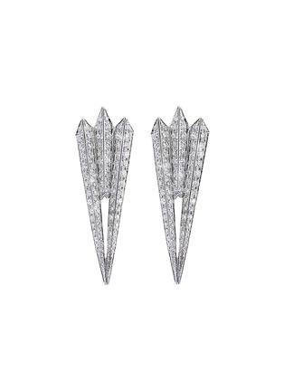 Main View - Click To Enlarge - MELVILLE FINE JEWELLERY - 'Shimmer I' diamond 18k white gold earrings