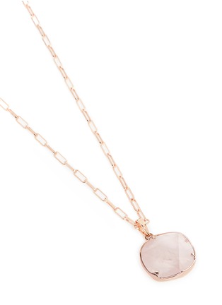 Detail View - Click To Enlarge - NIIN - 'Ajei' carved Star of David rose quartz necklace