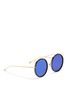 Figure View - Click To Enlarge - STEPHANE + CHRISTIAN - Reo' wire cat ear round metal mirror sunglasses