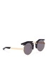 Figure View - Click To Enlarge - STEPHANE + CHRISTIAN - x J KOO 'No.6' acetate rim round sunglasses