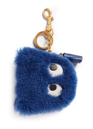 Main View - Click To Enlarge - ANYA HINDMARCH - 'Ghost' shearling coin pouch