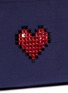 Detail View - Click To Enlarge - ANYA HINDMARCH - Heart embellished satin cosmetics pouch