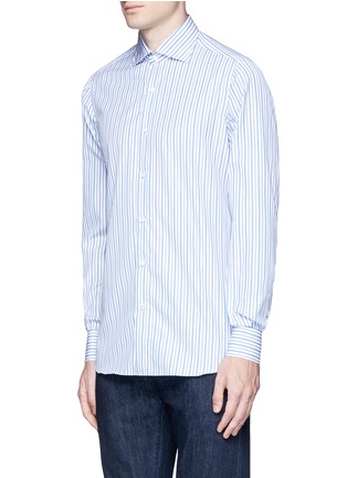 Front View - Click To Enlarge - ISAIA - 'Milano' stripe cotton shirt