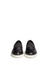 Front View - Click To Enlarge - VALENTINO GARAVANI - 'New point break' leather skate slip-ons