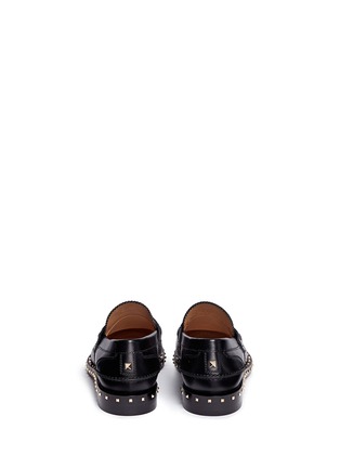 Back View - Click To Enlarge - VALENTINO GARAVANI - 'Rockstud Soul' leather penny loafers