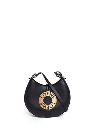 Main View - Click To Enlarge - LOEWE - Joyce' small logo plate round leather shoulder bag