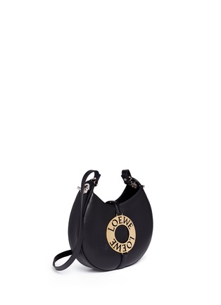 Figure View - Click To Enlarge - LOEWE - Joyce' small logo plate round leather shoulder bag