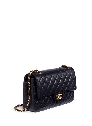 Figure View - Click To Enlarge - VINTAGE CHANEL - Quilted lambskin leather 10" 2.55 bag