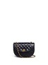 Main View - Click To Enlarge - VINTAGE CHANEL - Quilted leather half moon flap bag