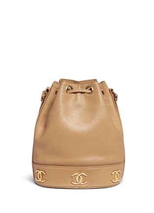 Detail View - Click To Enlarge - VINTAGE CHANEL - Caviar leather bucket bag