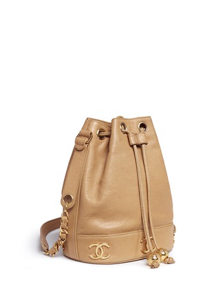Figure View - Click To Enlarge - VINTAGE CHANEL - Caviar leather bucket bag