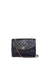 Main View - Click To Enlarge - VINTAGE CHANEL - Quilted lambskin leather rounded flap bag