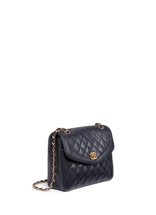 Figure View - Click To Enlarge - VINTAGE CHANEL - Quilted lambskin leather rounded flap bag