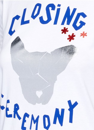 Detail View - Click To Enlarge - ÊTRE CÉCILE - Slogan French bulldog print T-shirt