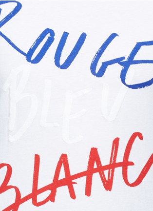 Detail View - Click To Enlarge - ÊTRE CÉCILE - 'Rouge Bleu Blanc' slogan print T-shirt