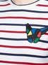 Detail View - Click To Enlarge - ÊTRE CÉCILE - 'Olympic Dog' collage badge Breton stripe T-shirt