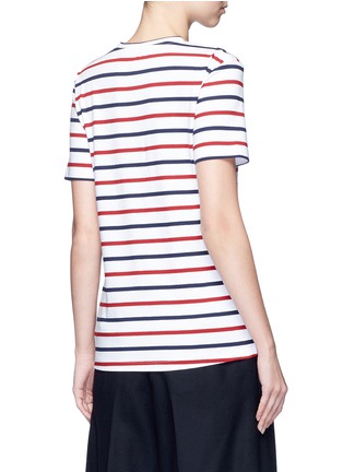 Back View - Click To Enlarge - ÊTRE CÉCILE - 'Olympic Dog' collage badge Breton stripe T-shirt