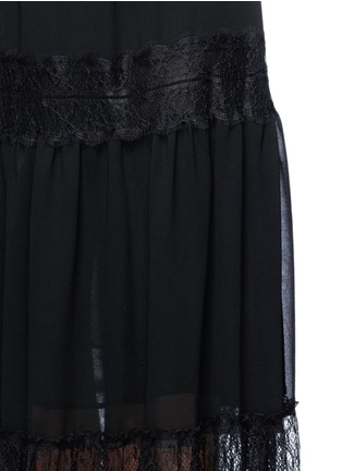 Detail View - Click To Enlarge - 72723 - Eyelash lace panel chiffon dress