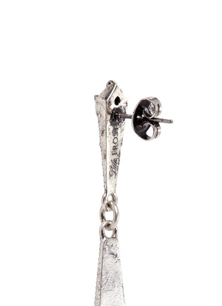 Detail View - Click To Enlarge - LULU FROST - 'Brigitte' glass stone silver plated drop earrings