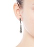 Figure View - Click To Enlarge - LULU FROST - 'Brigitte' glass stone silver plated drop earrings