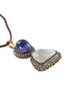  - AISHWARYA - Diamond tanzanite gold alloy earrings and necklace set