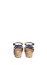 Back View - Click To Enlarge - STELLA MCCARTNEY - 'Linda' paint splatter cork wedge denim kids sandals