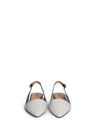 Front View - Click To Enlarge - MICHAEL KORS - 'Claudia' colourblock leather slingback flats