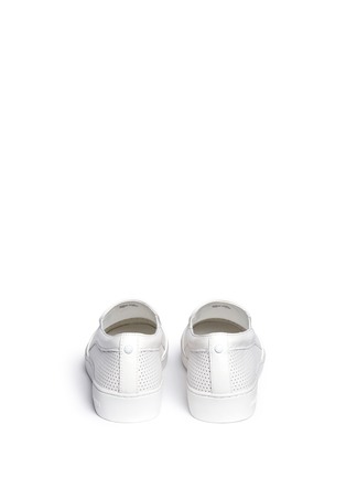 Back View - Click To Enlarge - MICHAEL KORS - Keaton' perforated leather skate slip-ons
