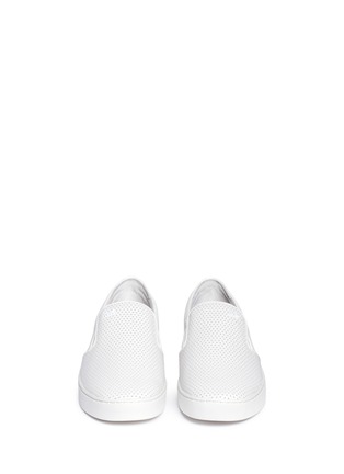Front View - Click To Enlarge - MICHAEL KORS - Keaton' perforated leather skate slip-ons
