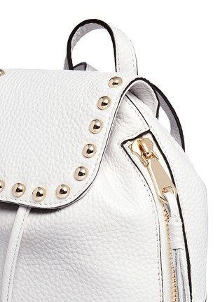 Detail View - Click To Enlarge - REBECCA MINKOFF - Micro stud flap leather backpack