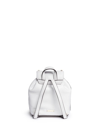 Back View - Click To Enlarge - REBECCA MINKOFF - Micro stud flap leather backpack
