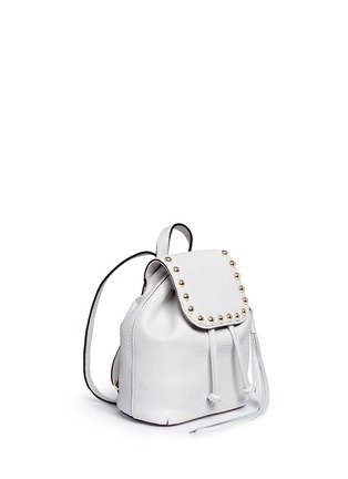 Front View - Click To Enlarge - REBECCA MINKOFF - Micro stud flap leather backpack