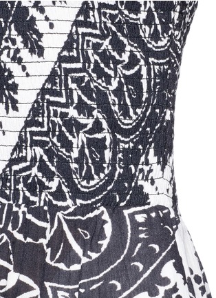 Detail View - Click To Enlarge - ALICE & OLIVIA - 'Alivia' tribal print off-shoulder romper