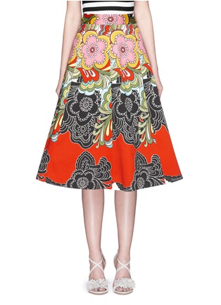 Main View - Click To Enlarge - ALICE & OLIVIA - 'Eartha' flare skirt in Retro Floral print