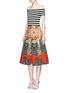 Figure View - Click To Enlarge - ALICE & OLIVIA - 'Eartha' flare skirt in Retro Floral print