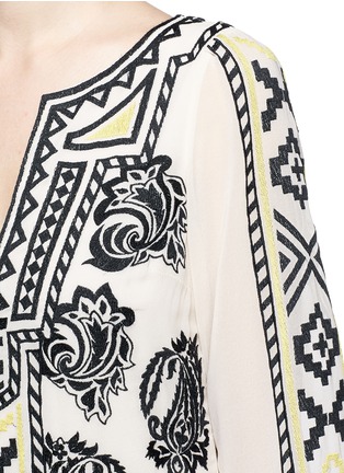 Detail View - Click To Enlarge - ALICE & OLIVIA - 'Lowell' embroidery tunic dress