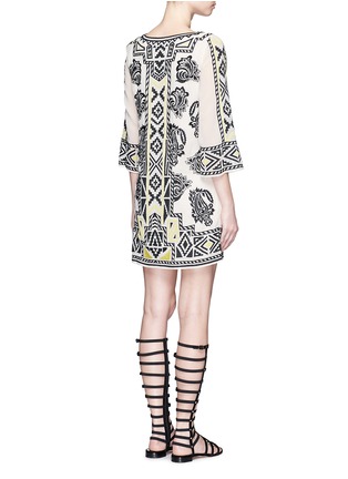 Back View - Click To Enlarge - ALICE & OLIVIA - 'Lowell' embroidery tunic dress