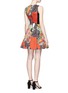 Back View - Click To Enlarge - ALICE & OLIVIA - 'Adrianne' boat neck dress in Retro Floral print