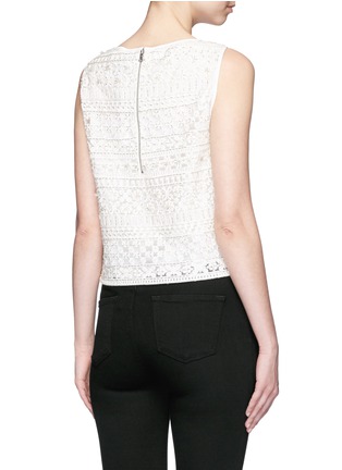 Back View - Click To Enlarge - ALICE & OLIVIA - 'Amal' beaded floral embroidery tank top