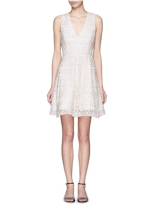 Main View - Click To Enlarge - ALICE & OLIVIA - 'Reba' beaded embroidery flare dress