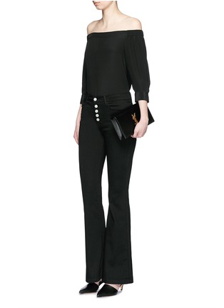 Figure View - Click To Enlarge - J BRAND - 'Maria' exposed button flared pants