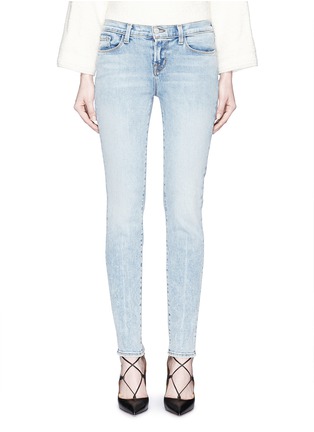 Detail View - Click To Enlarge - J BRAND - 'Mid Rise Skinny' sandblasted jeans